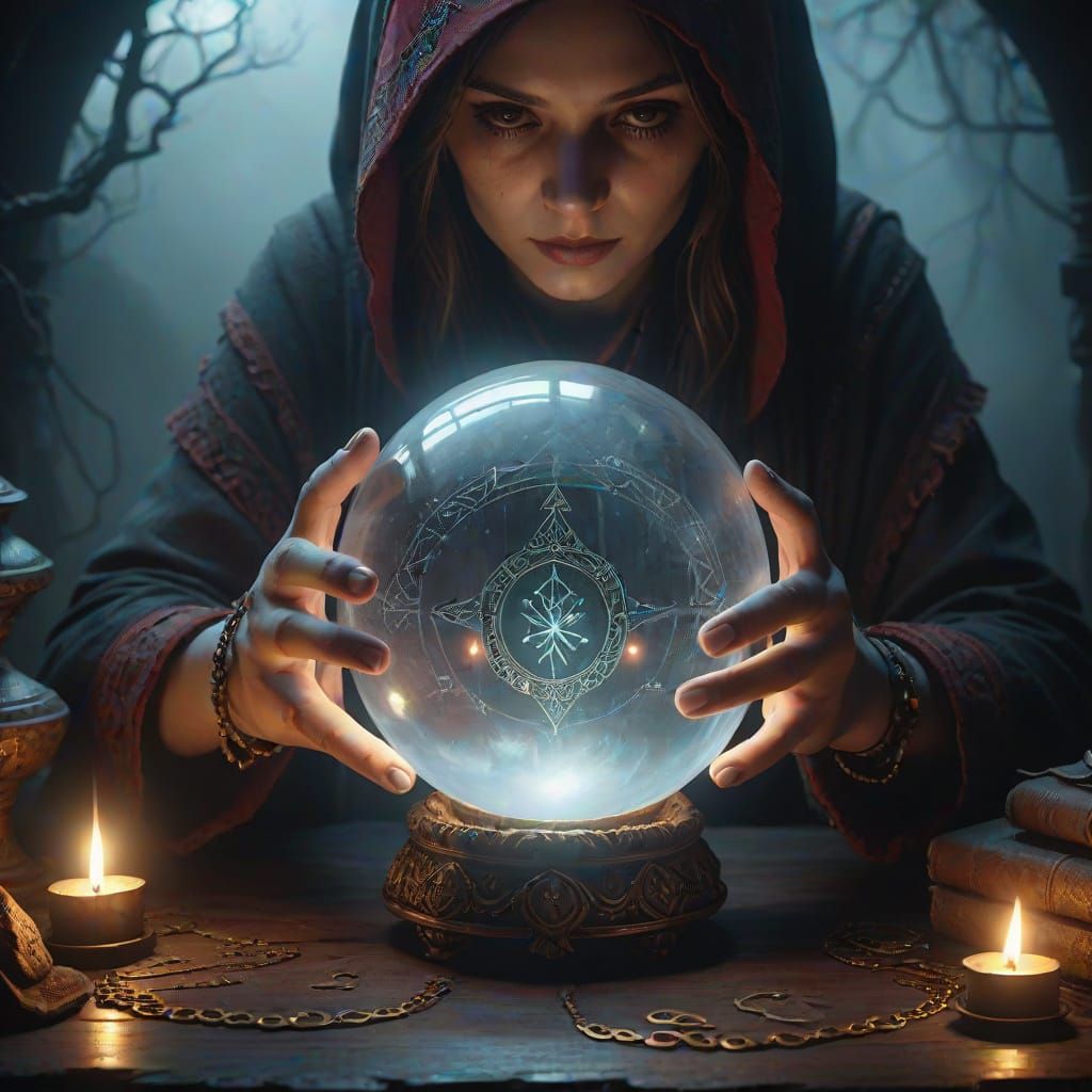 Mysterious Fortune Teller's Crystal Ball