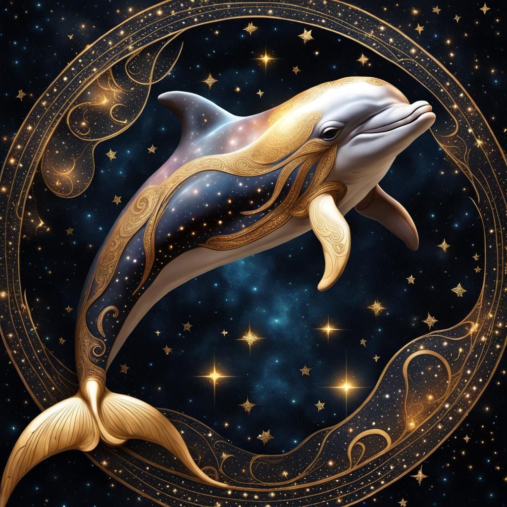 Space Dolphin  by @Fujiwe