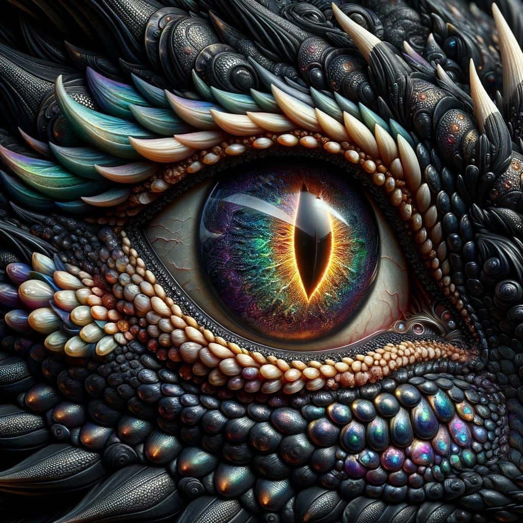 Black Iridescent Dragon Eye