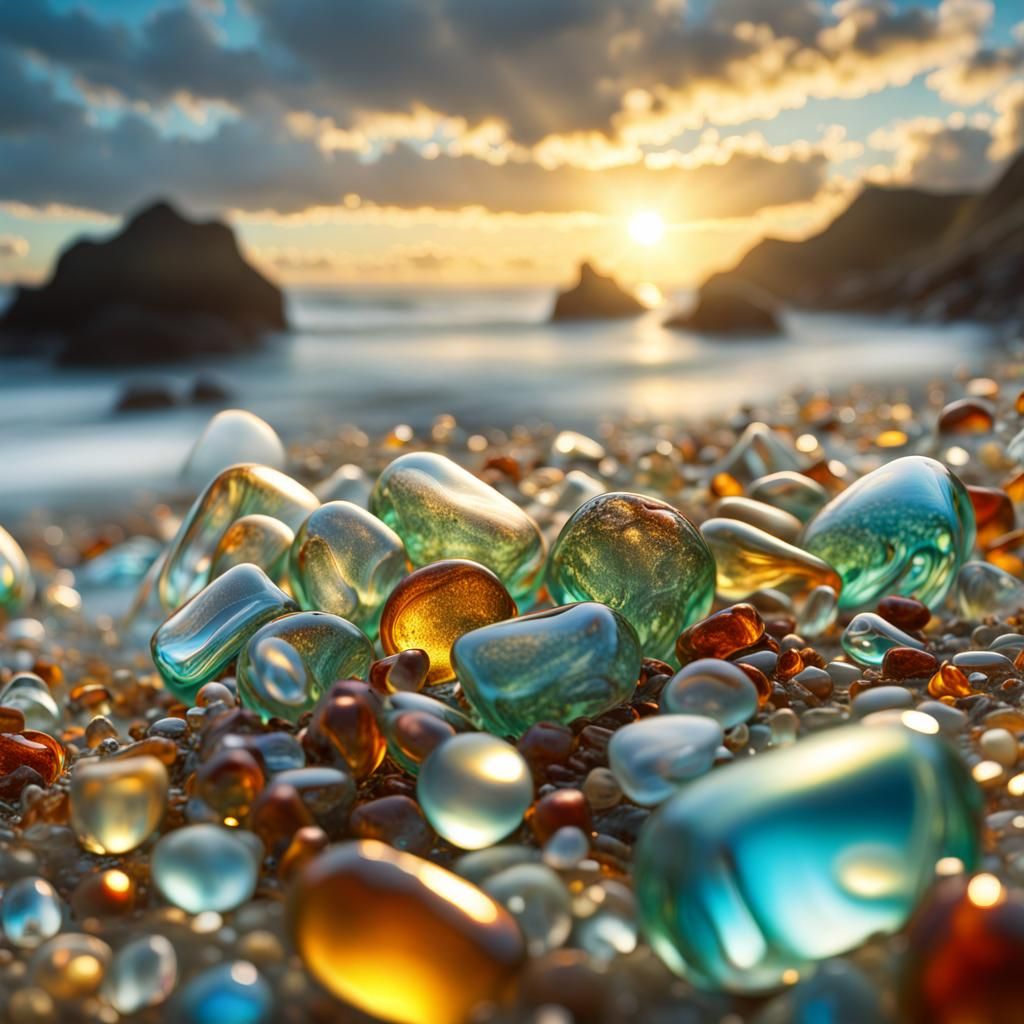 Glass beach  by @Shintris
