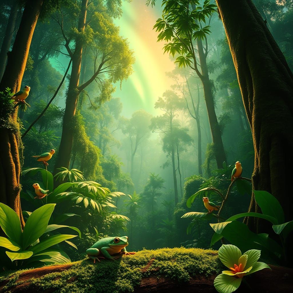 Lush rainforest