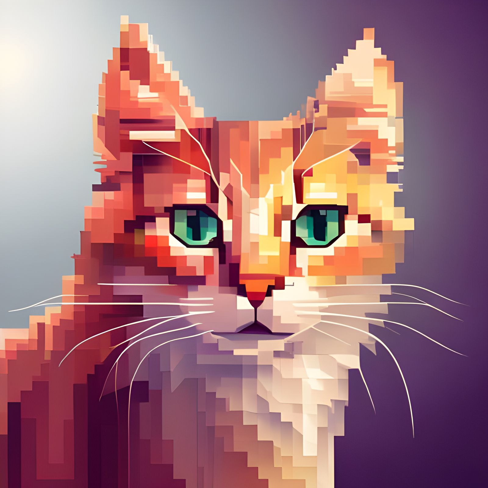 Pixel cat AI Generated Artwork NightCafe Creator