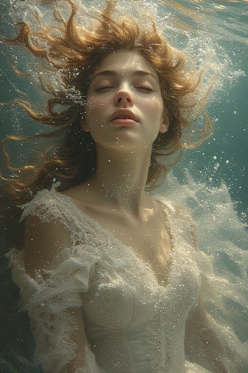 Underwater wedding portraits