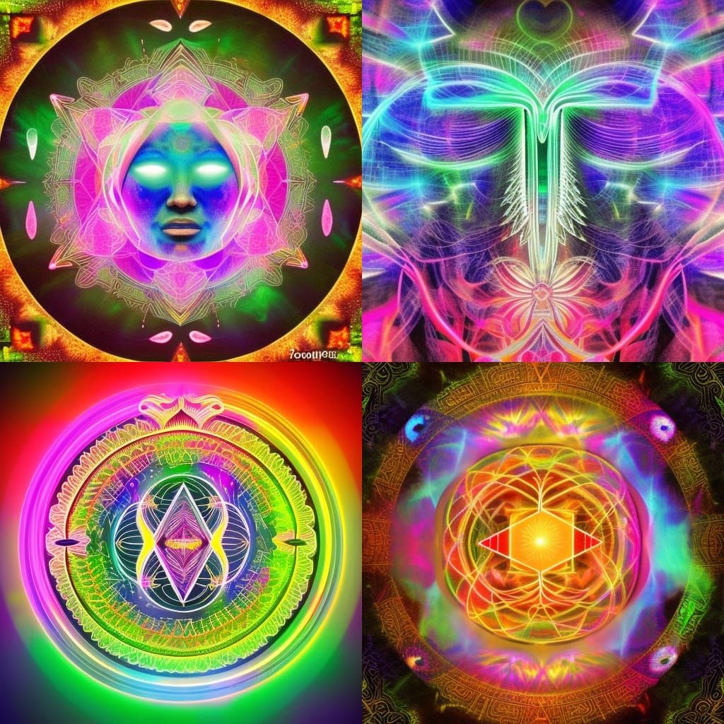 Spiritual Shaman in Hyperrealistic Trance State