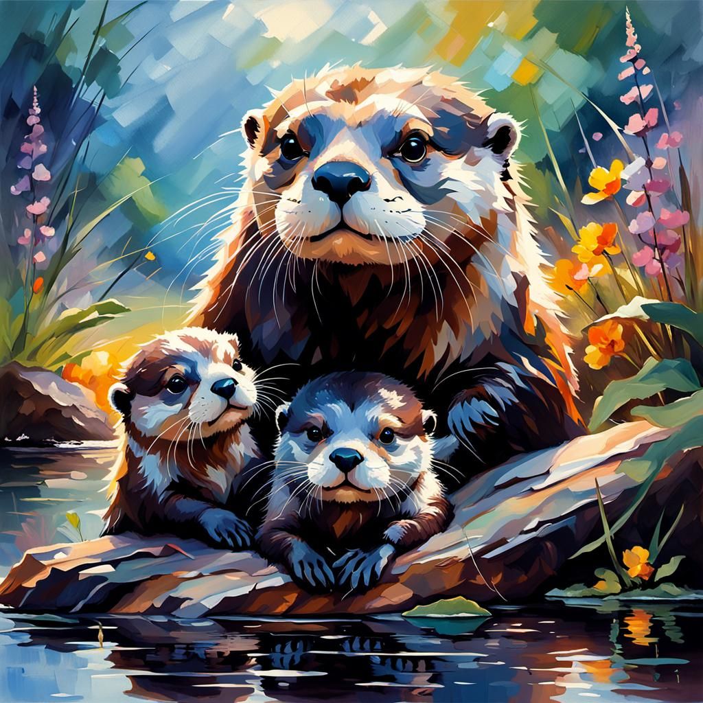 Otterly Adorable  by @Shywolf