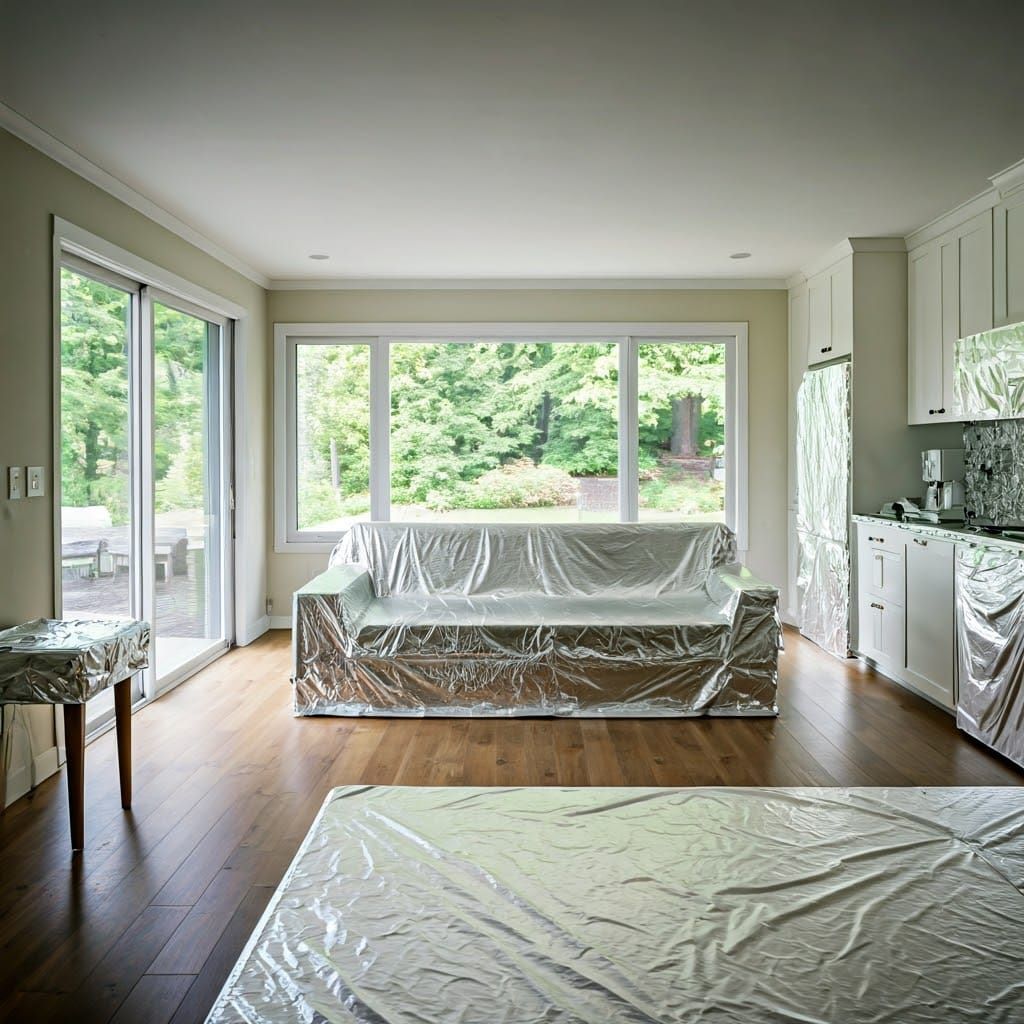 Modern House Wrapped in Foil, Revealing a Futuristic Living ...