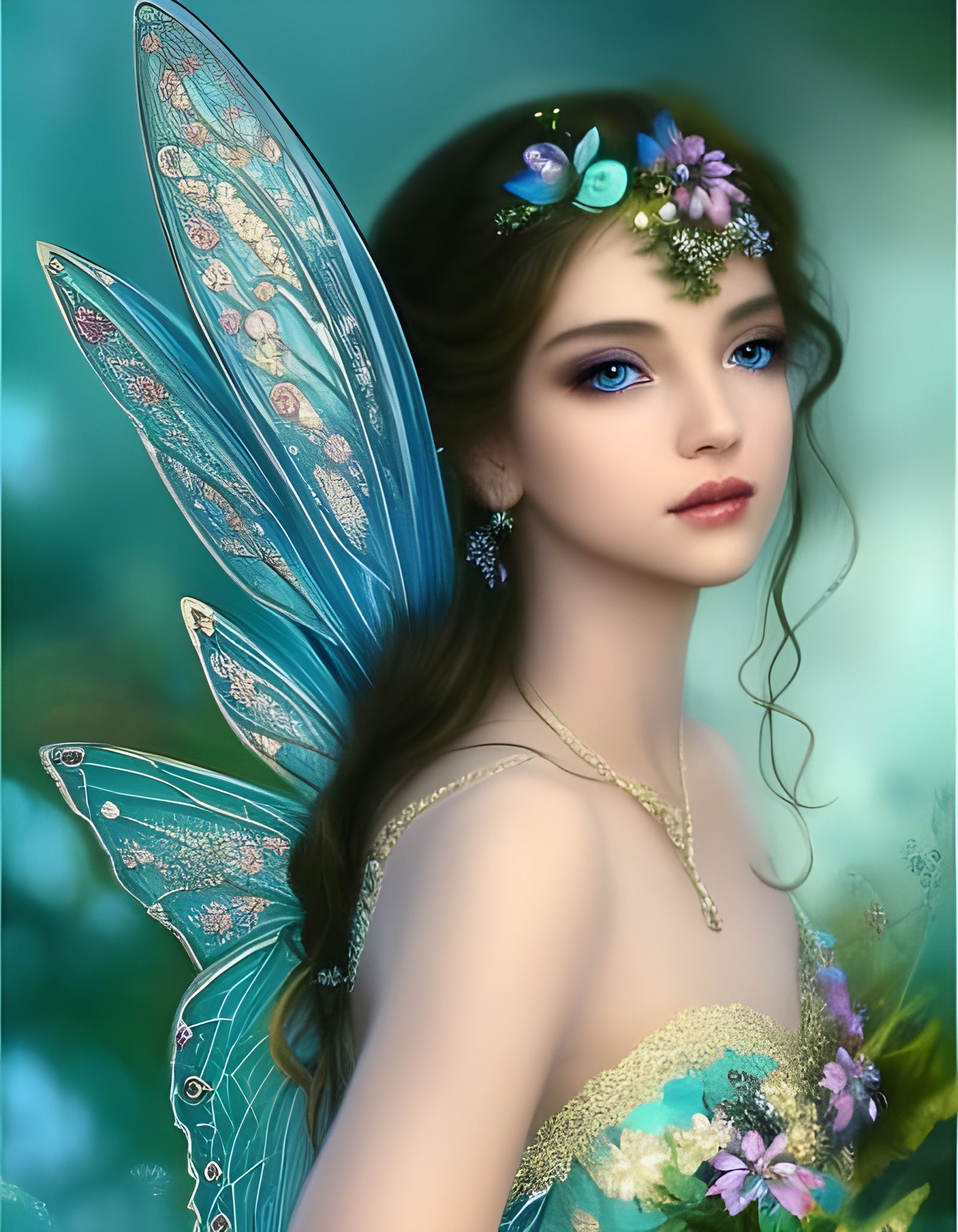 Teal fairy 7  by @Billybob Thornton