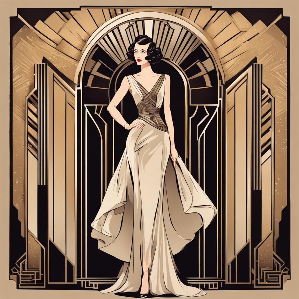 Dress Art Deco Inspired - AI Generated Artwork - NightCafe Creator