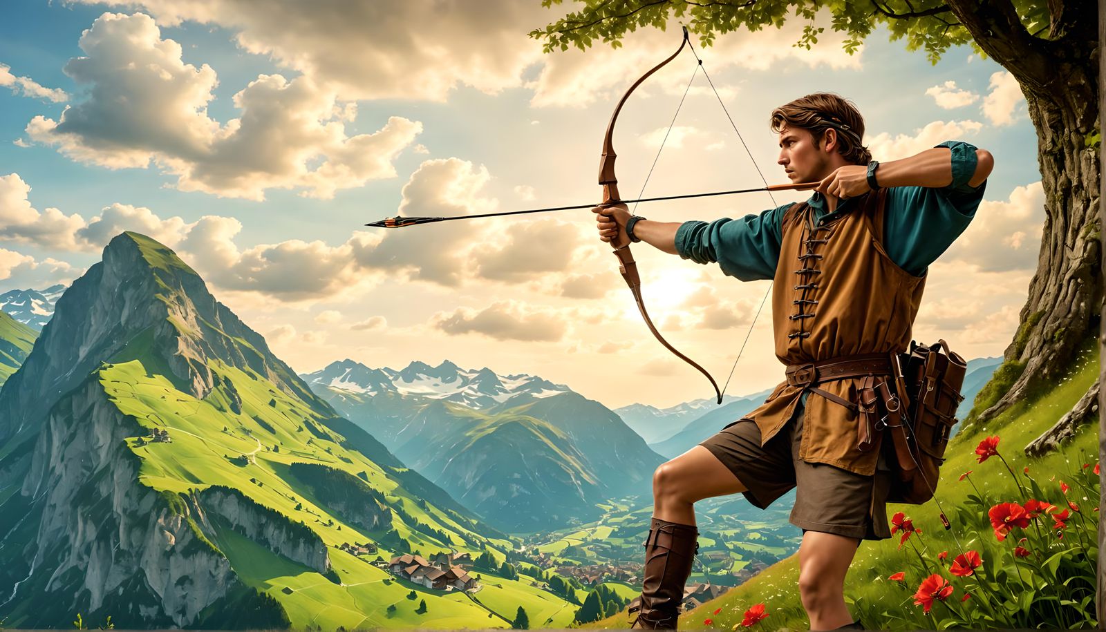 William Tell Jr. practicing revenge