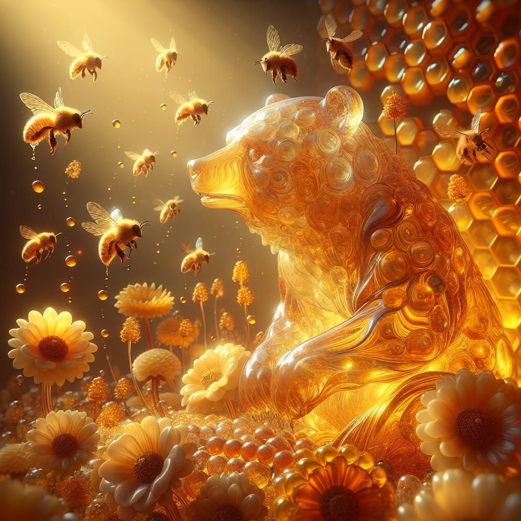 Honey Bear  by @Annie May Pixel Weaver