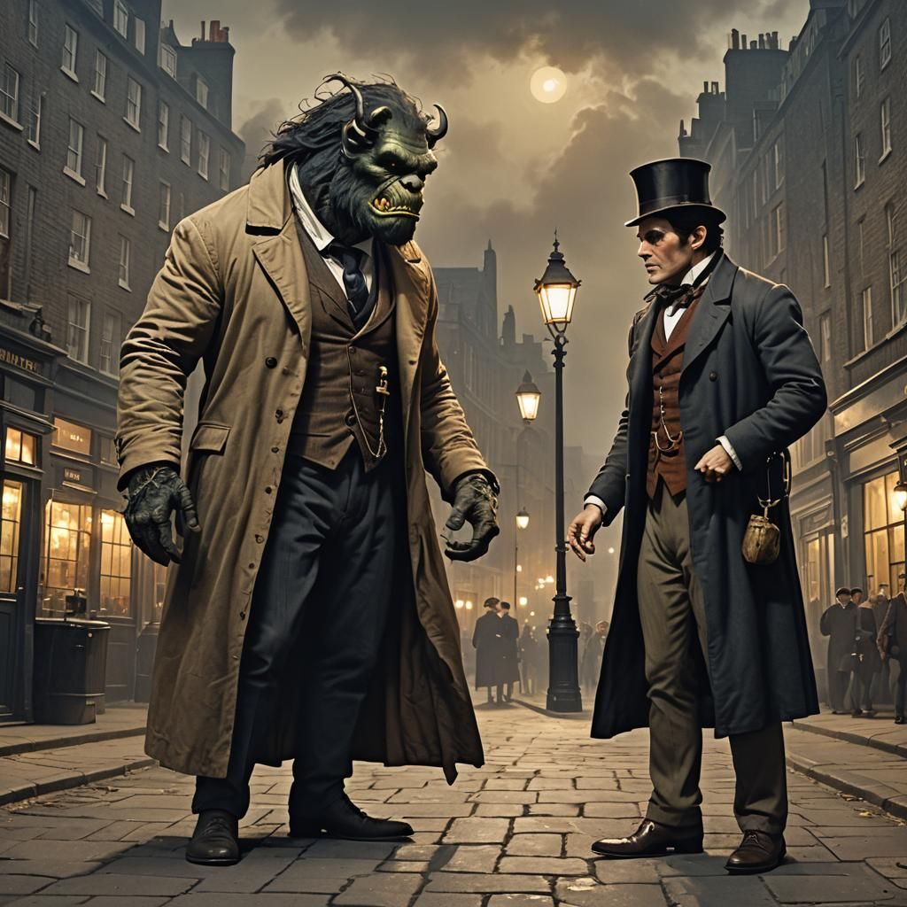 Doctor Jekyll and Mister Hyde - AI Generated Artwork - NightCafe Creator