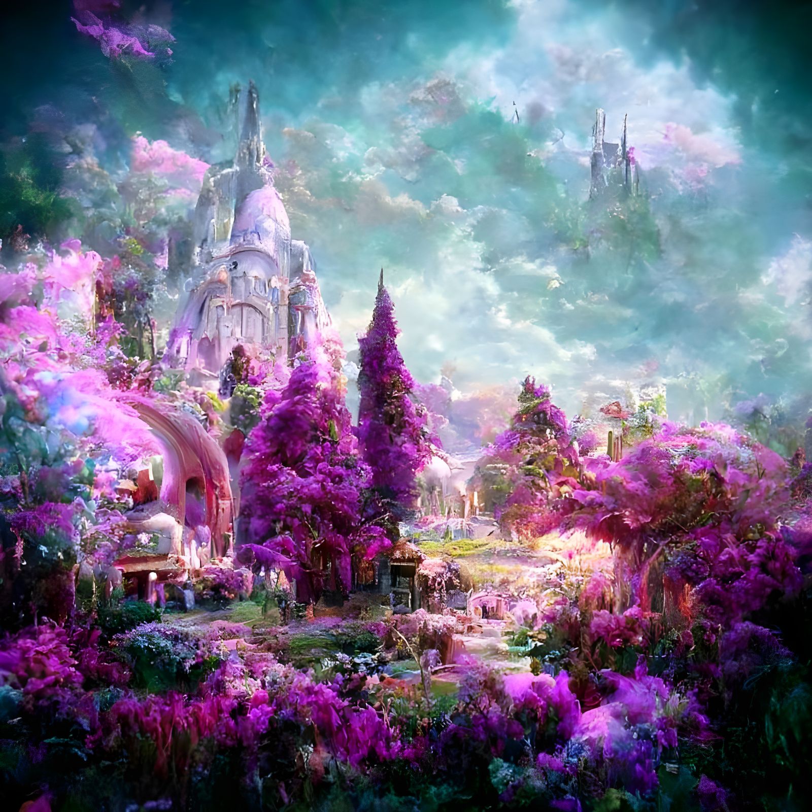 Fairytale castle - AI Generated Artwork - NightCafe Creator