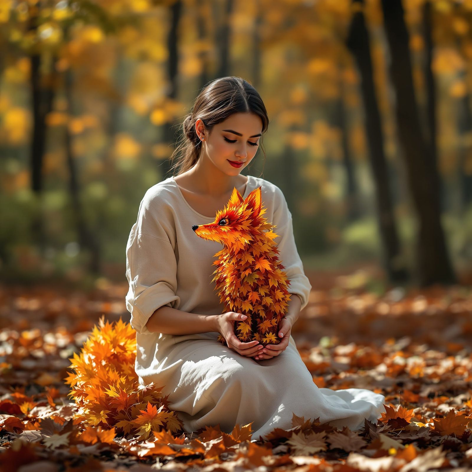 Autumn Leaf Fox  by @Lady Sphene