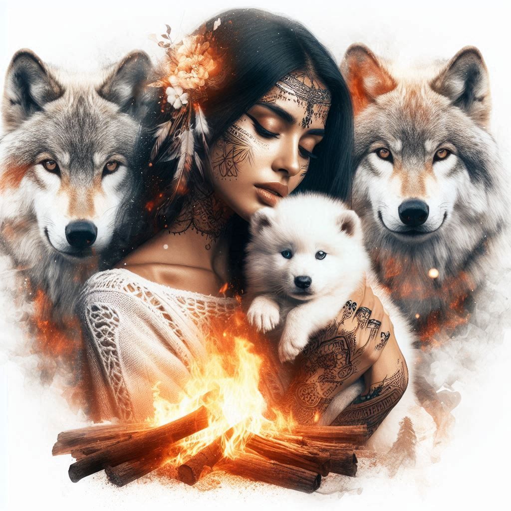 With white wolves