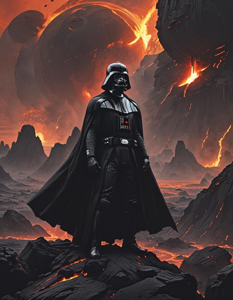 darth vader in from of a lava planet - AI Generated Artwork - NightCafe ...