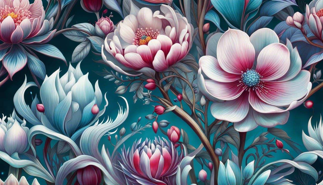 Stylised Flowers  by @MelanieL