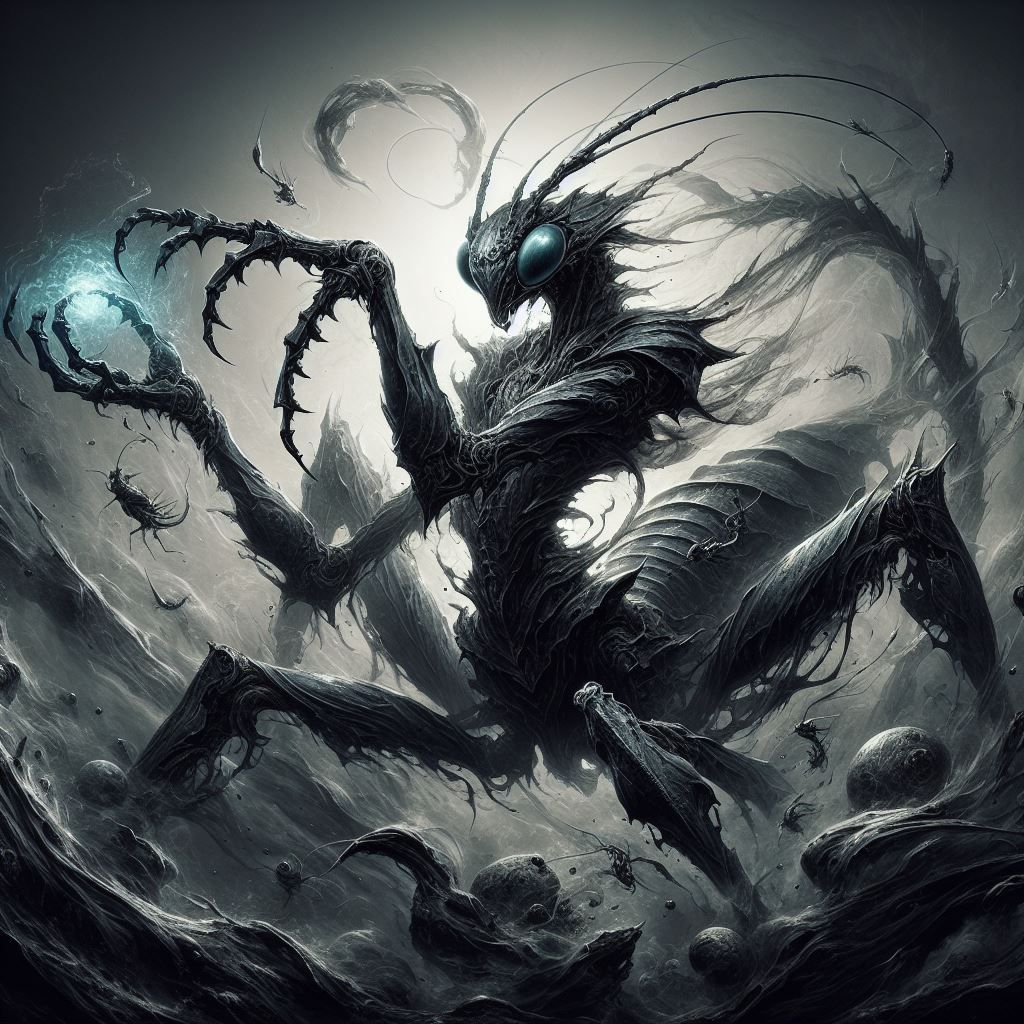 Grimdark Mantis warrior