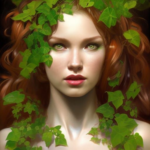 Beautiful Poison Ivy with venomous vines - AI Generated Artwork ...