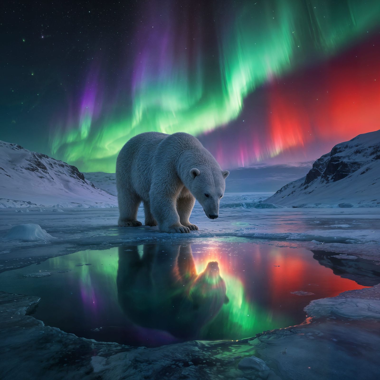 Daily Challenge #1175: Light Reflections, Reflections of the Aurora Borealis  by @Mystienight