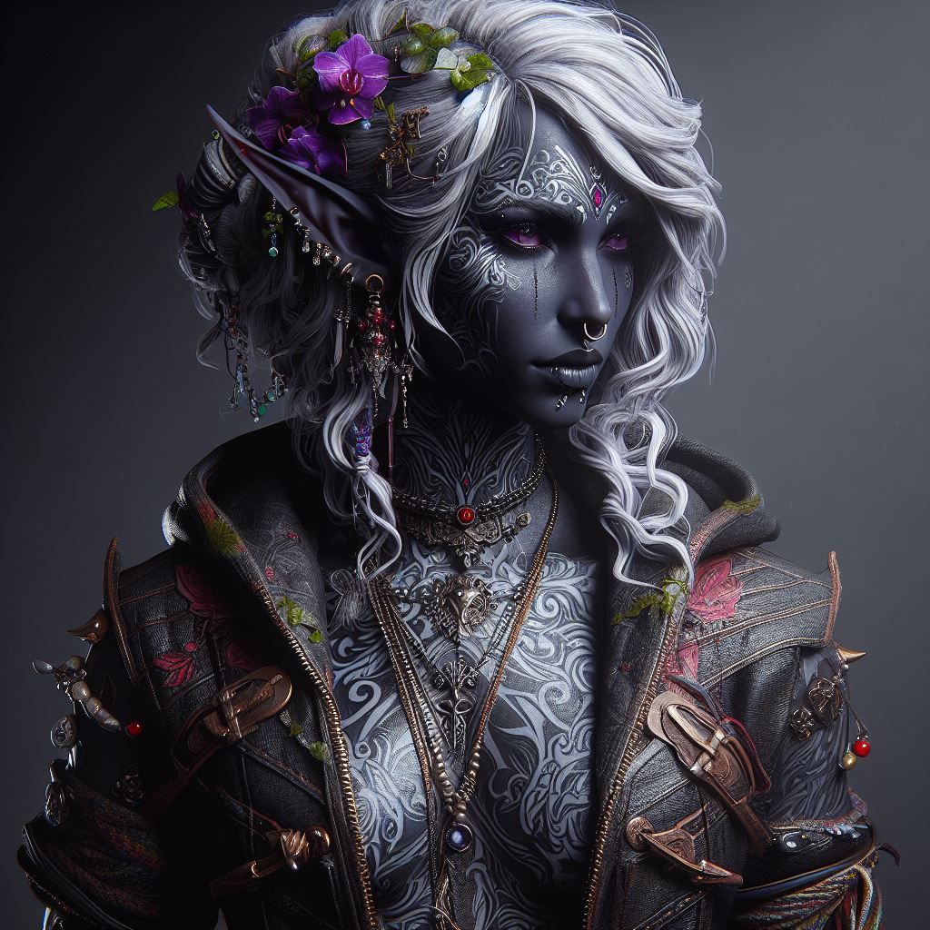 Drow fashion model