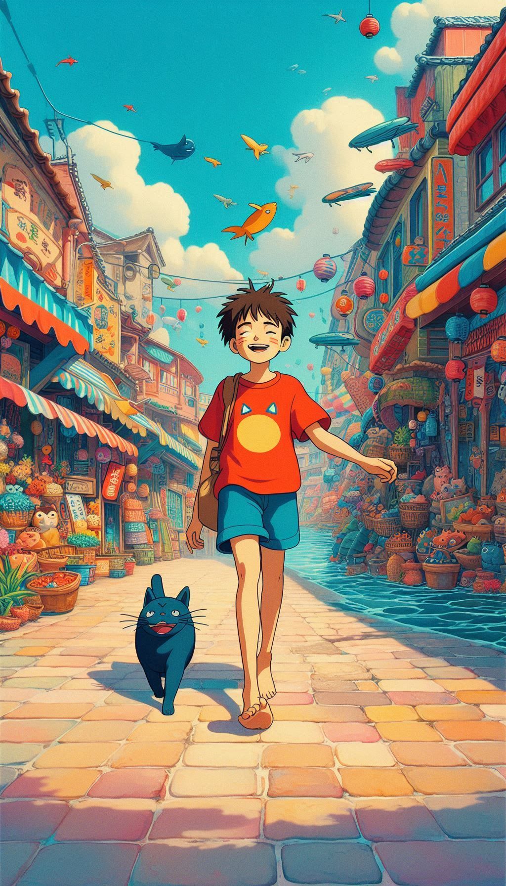 Best Friends - Toro & Manx Go for a Walk