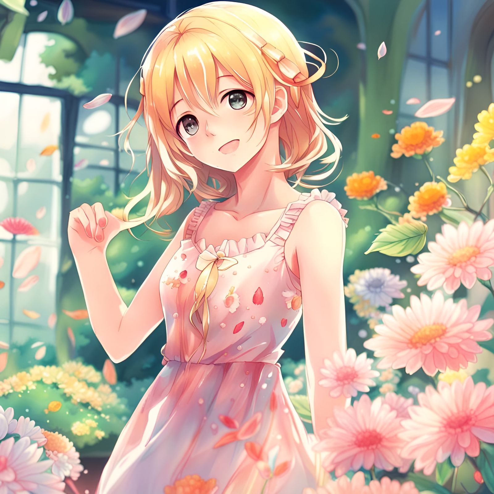 cute anime girl - AI Generated Artwork - NightCafe Creator