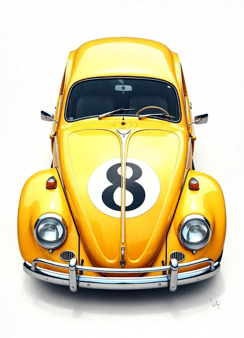 The Eight Number And The Love Bug Car