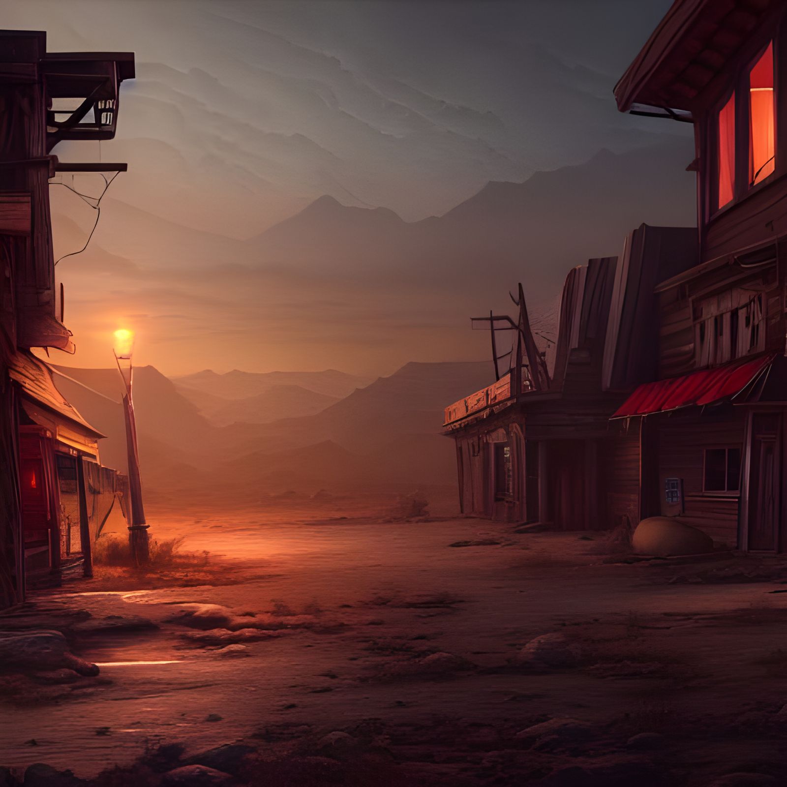 Abandoned western town undefined