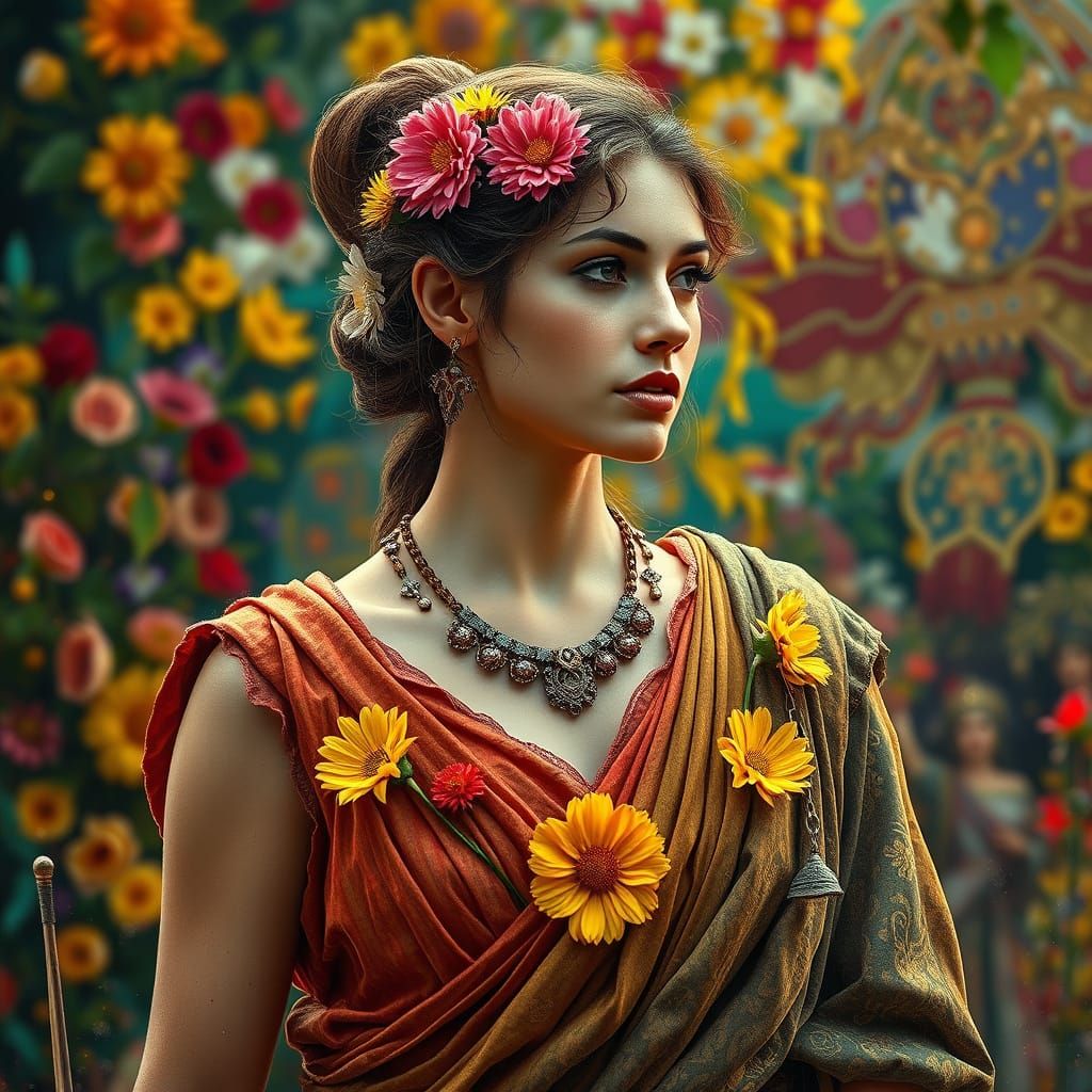 Princess of Floralia  during ancient Roman Festivals  by @carboncampus