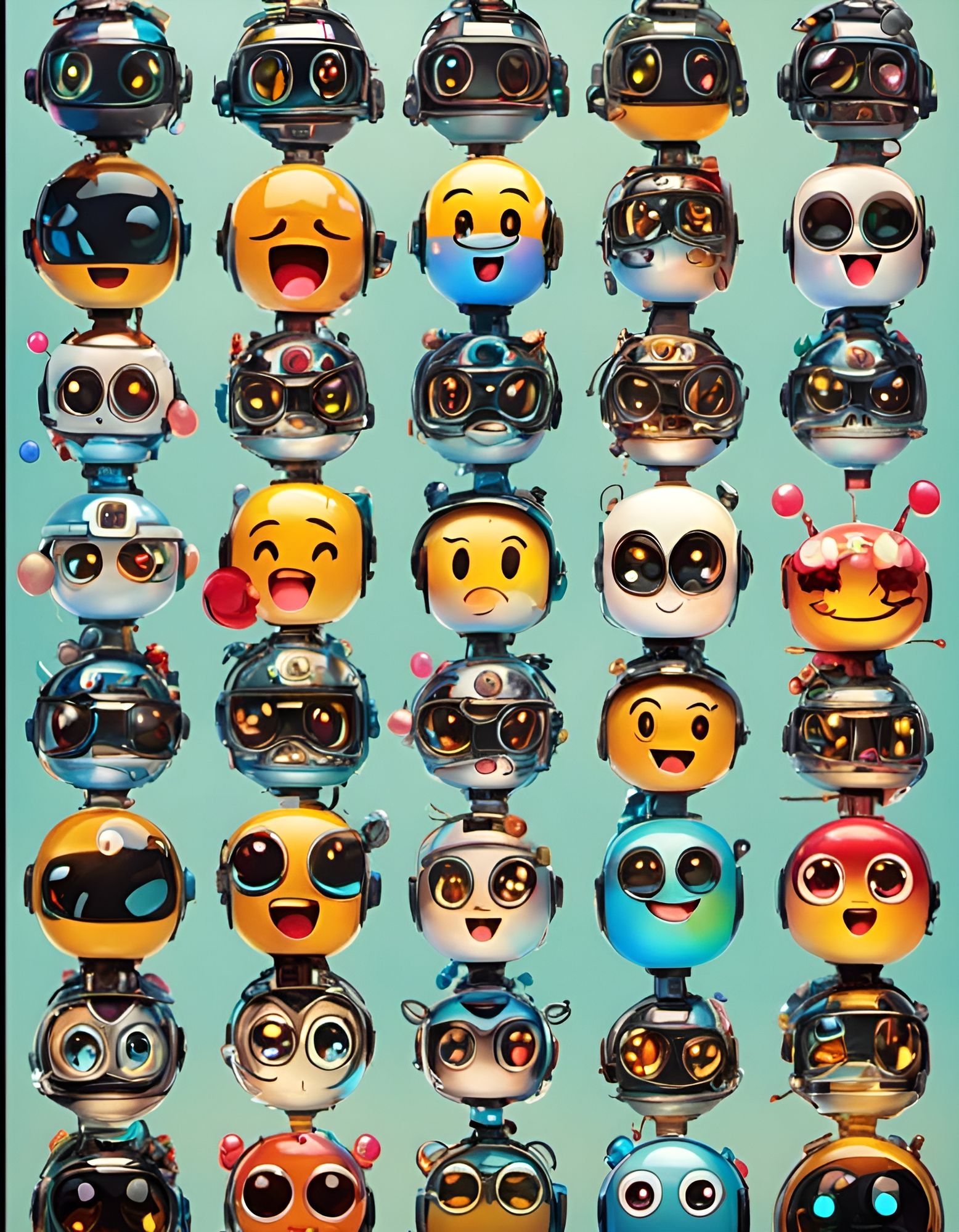 Emoji Robots AI Generated Artwork NightCafe Creator