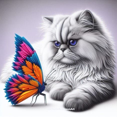 Cat and Butterfly