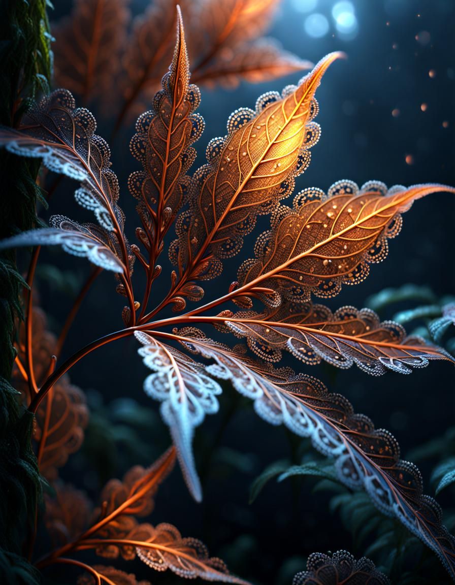 Artful lace leaf  by @Roswarcus