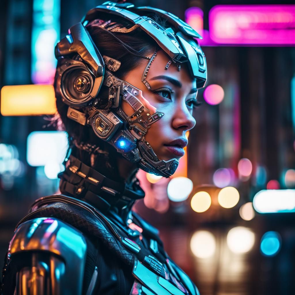 Cyborg Girl - AI Generated Artwork - NightCafe Creator