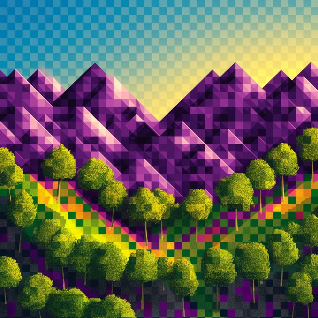 Gingham Landscape 