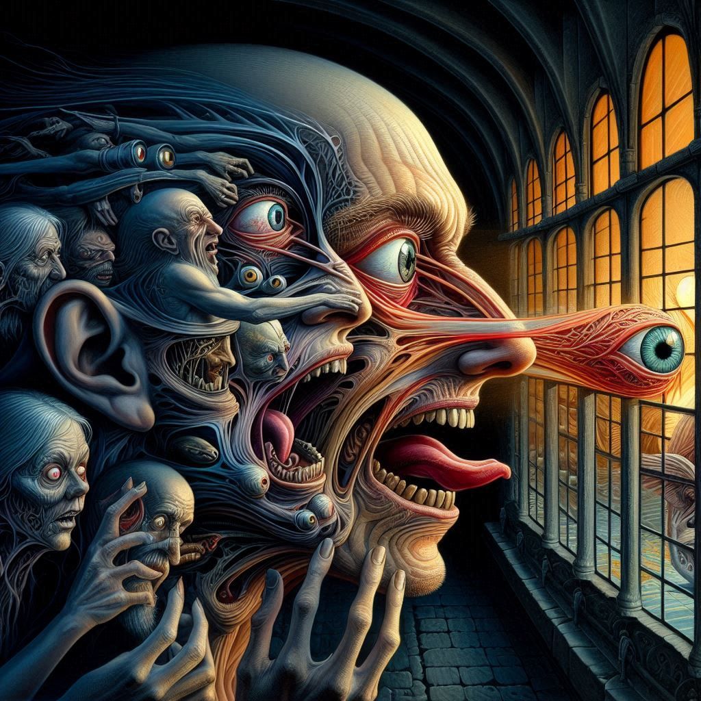 Through screens, through lenses, filtered wide, We live thro...