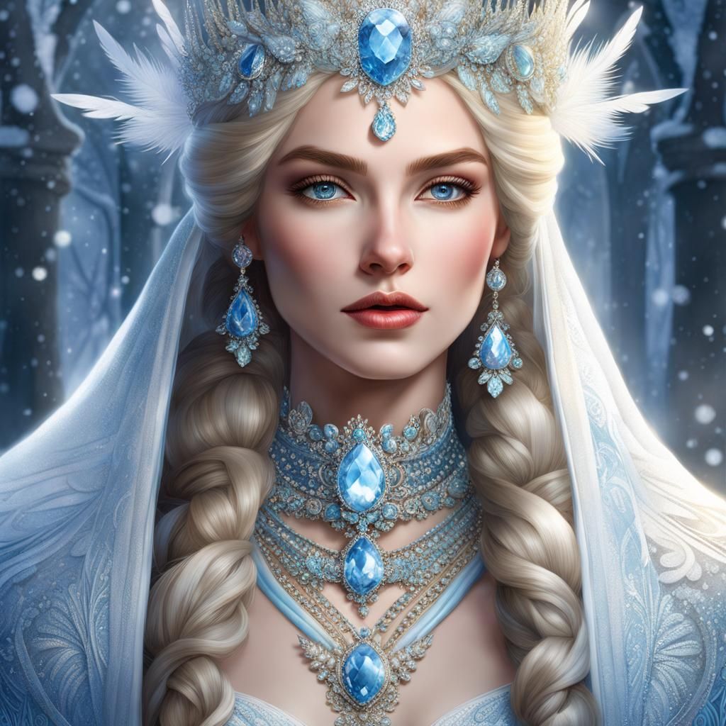 Beautiful Snow Queen - AI Generated Artwork - NightCafe Creator