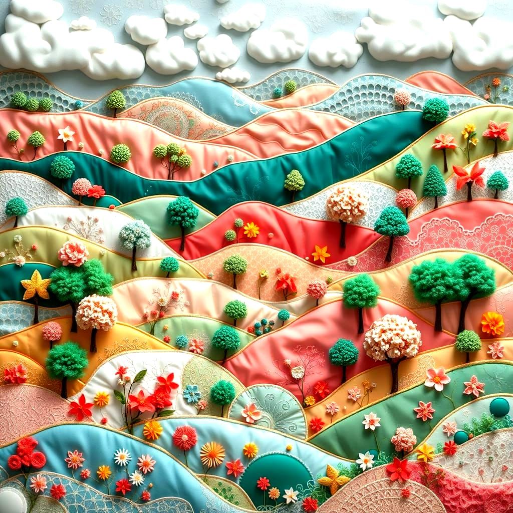 Fabric Landscape  by @Shelle-Sherrie