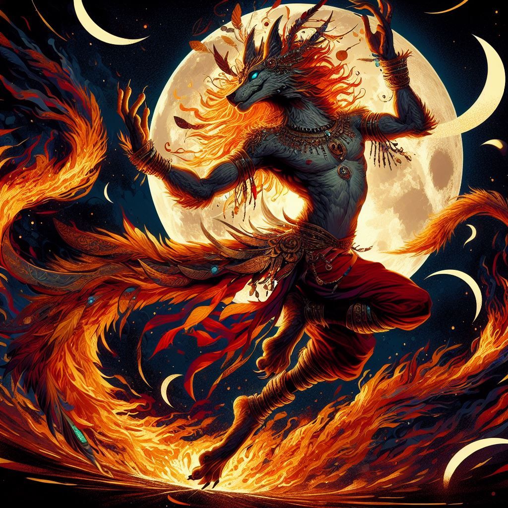 Shamanic dance of fire