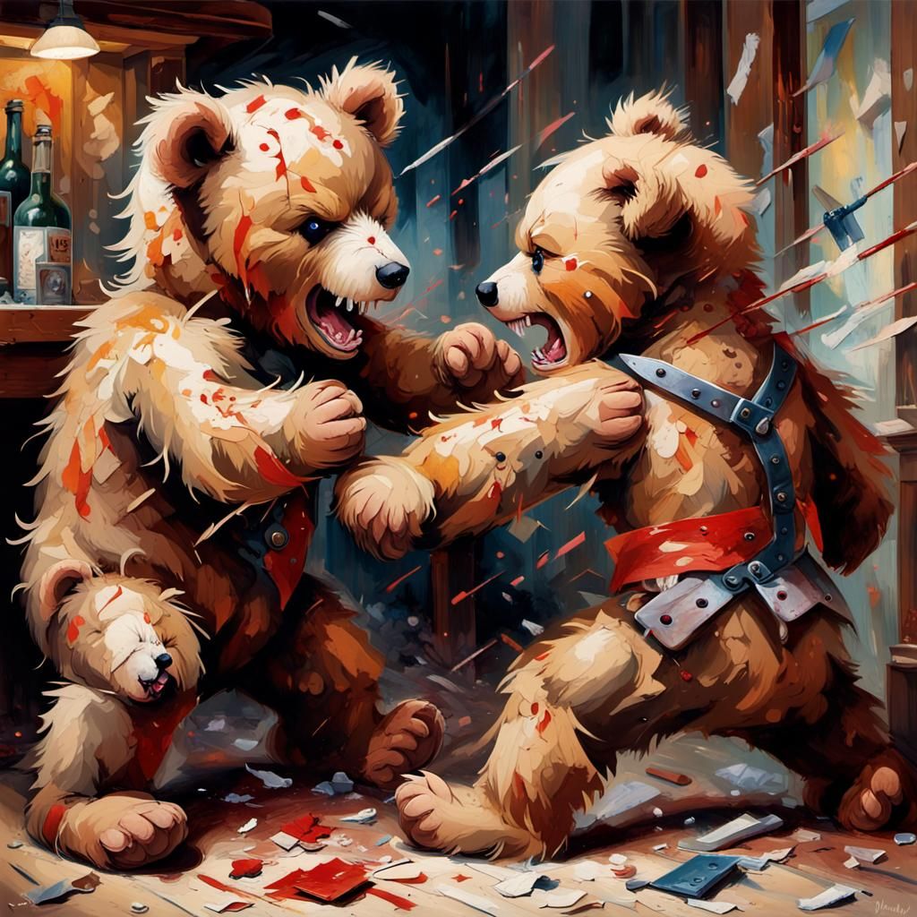 Brawling bears.