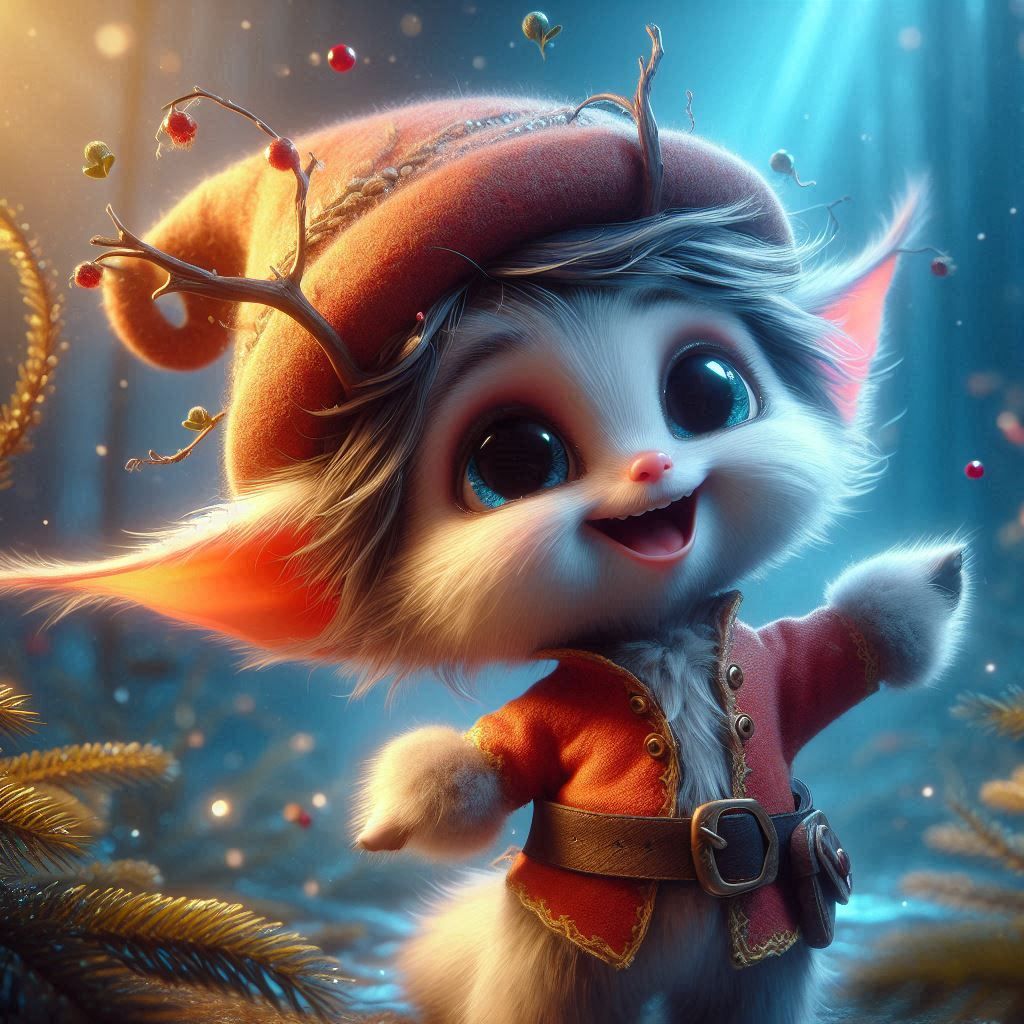 adorable fairy-tale fantasy creature portrait..