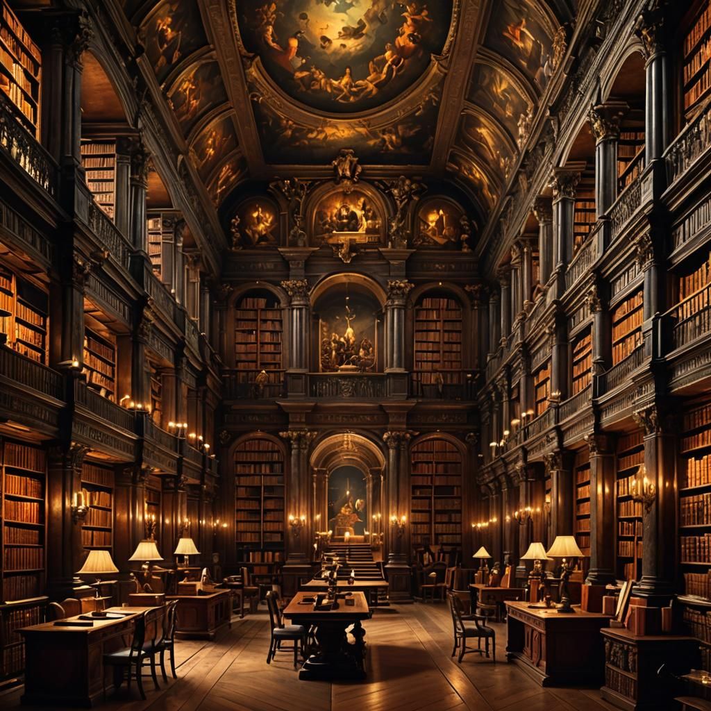 Rococo-style Baroque library  by @JBuls