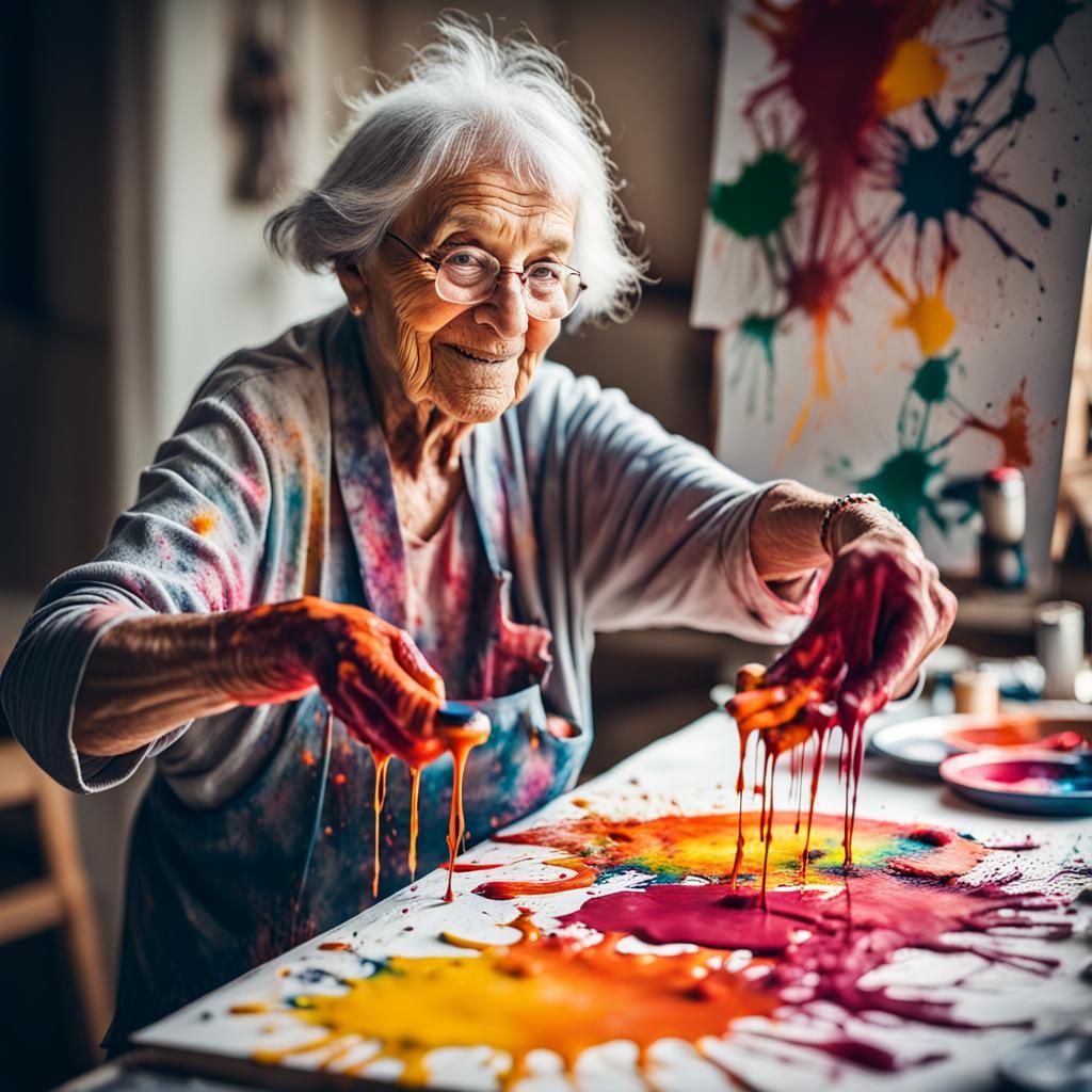 Fingerpainting!  by @Niki