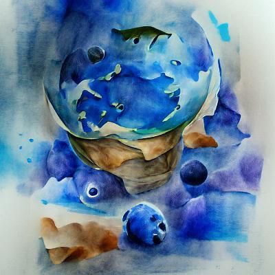 Blue Planet watercolor