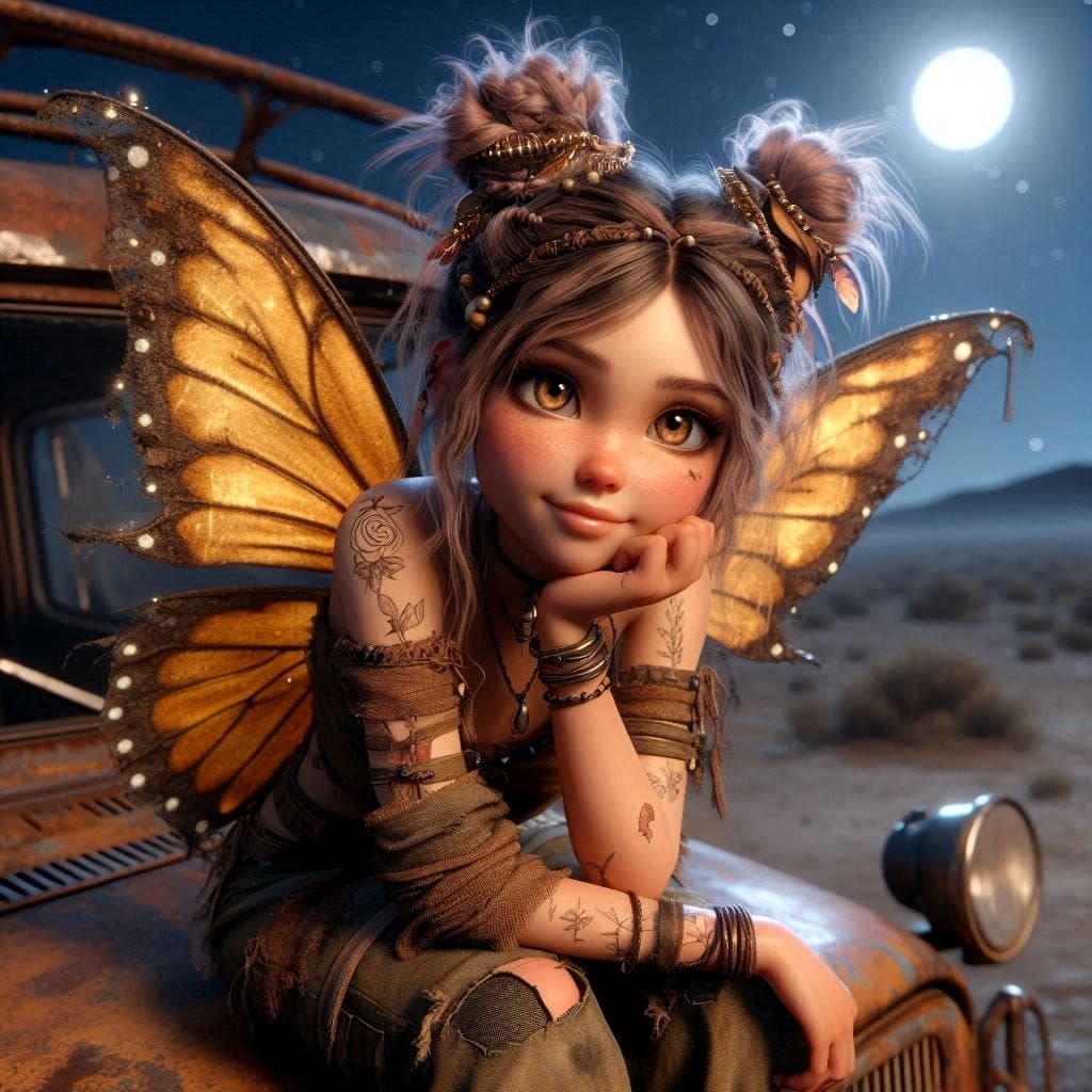 Desert Wasteland by Moonlight