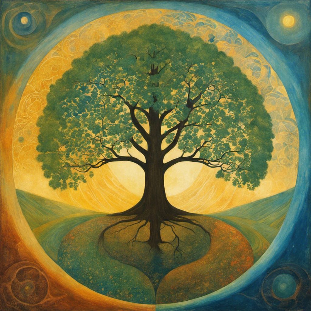 Peaceful Tree of life on planet earth by Mikalojus Konstantinas ...