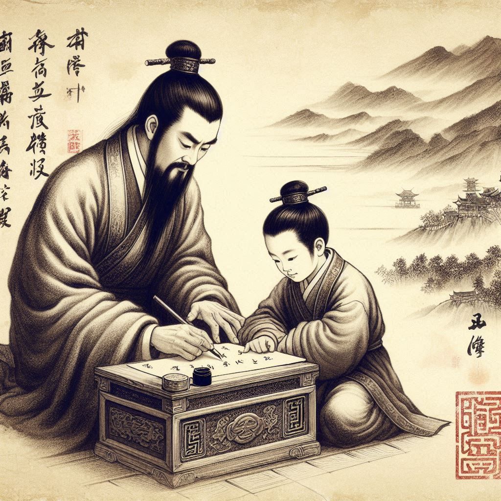 At the foot of the master