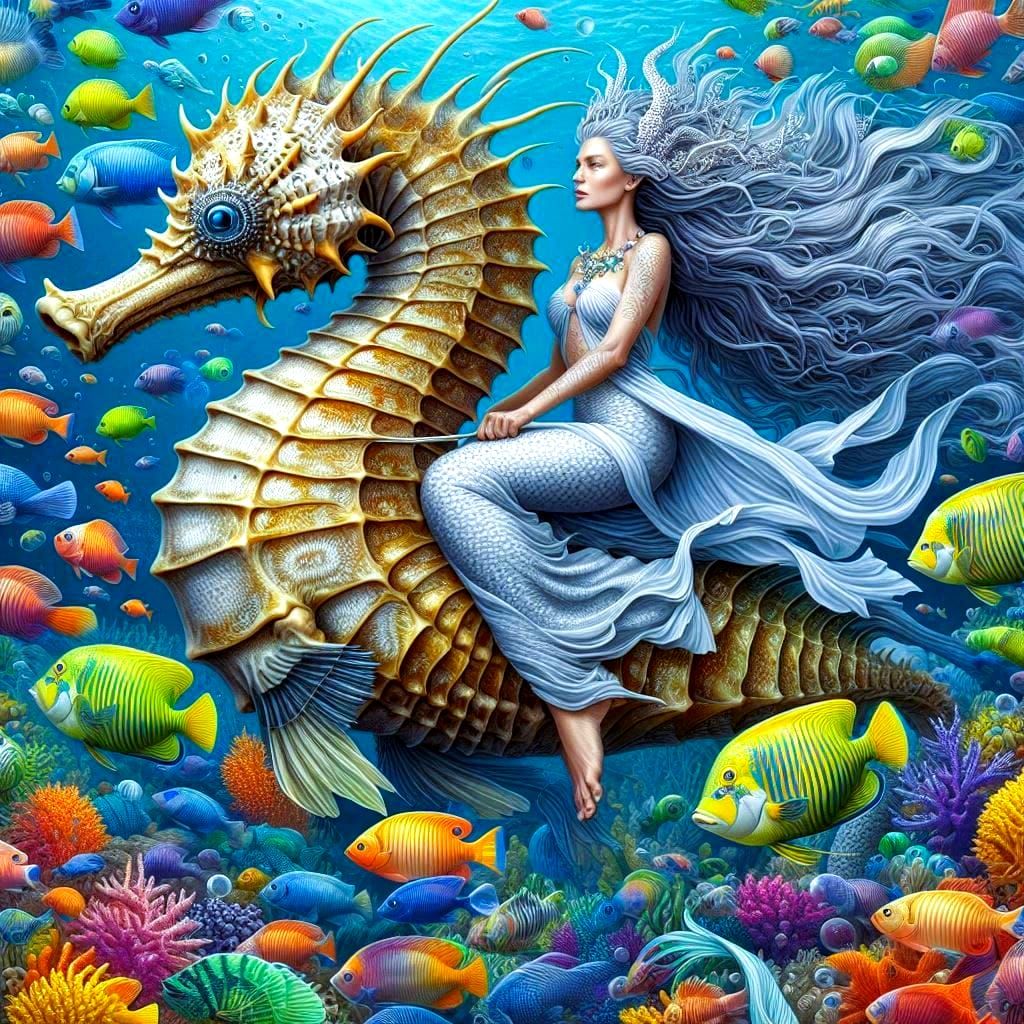 riding through the ocean garden