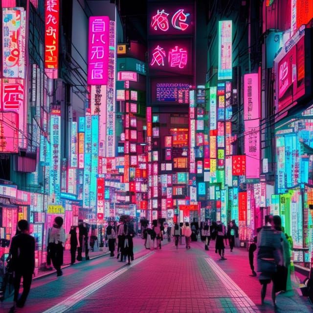 neon tokyo 2030 - AI Generated Artwork - NightCafe Creator