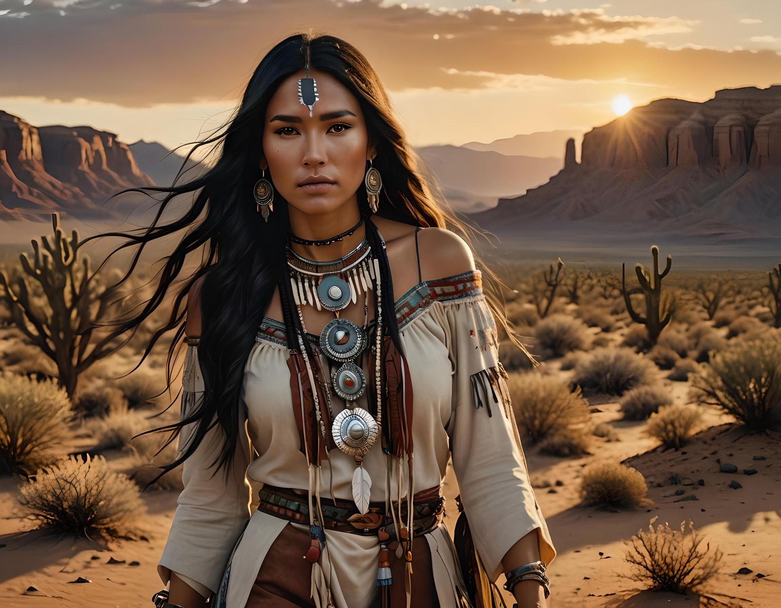 native American sunset
