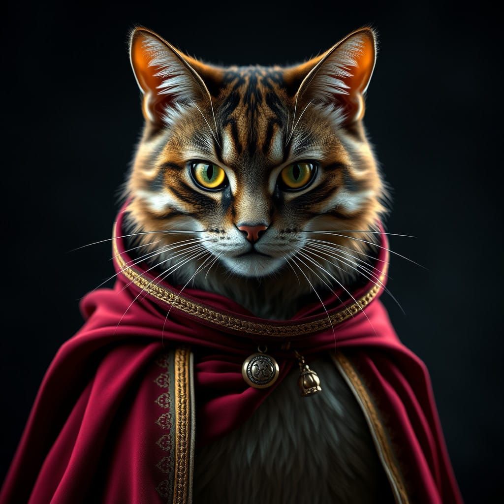 Super cat, red cloak, Mesmer stare  by @Iconoclast